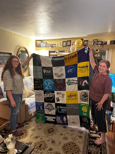 Customer photo review of Premium T Shirt Quilt