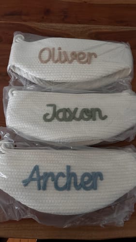 Clare M. review of Baby Knits™ Personalized Knitted Basket image 1 out of 1