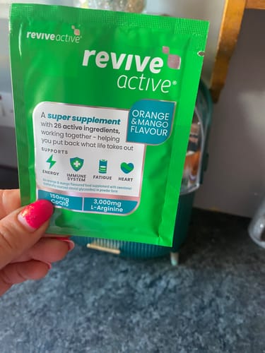 Customer photo review of Revive Active - Orange & Mango Flavour