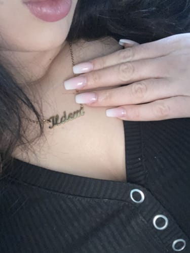 Customer photo review of Name Necklace With Personal Engraving
