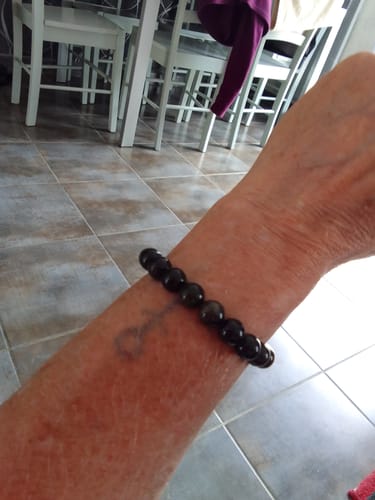 Customer photo review of Bracelet Obsidienne Dorée