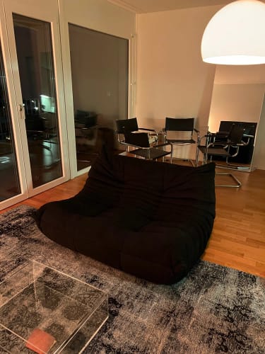 Customer photo review of Modernity Sleep Tatami 2-Seat Tone Lazy Living Room Sofa Reclining Caterpillar Balcony Reading Chair Soft Bedroom Leisure Sofa