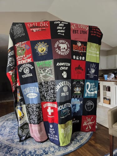 Customer photo review of Premium T Shirt Quilt