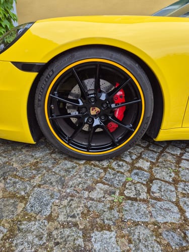 Customer photo review of Aluminum Alloy Wheel Rim Protector- Fits All Cars (4pcs)