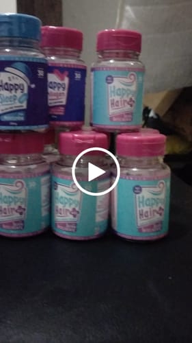 Customer video review of Happy Hair 6 Potes + 6 Potes Grátis + 2 Colágenos + 1 Melatonina (Total 15 Potes)