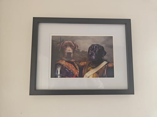 Customer photo review of The Colonel & The Captain - Custom Pet Portrait