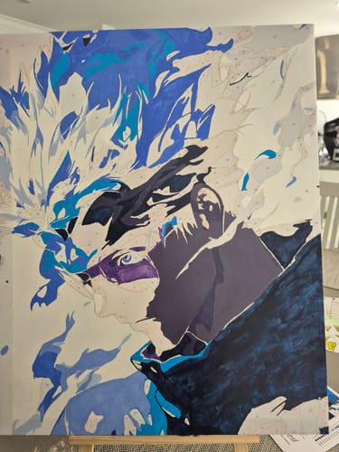 Customer photo review of Jujutsu Kaisen: Gojou - Anime Paint By Numbers Kit