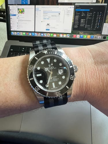 Customer photo review of Bond Nylon Watch Strap