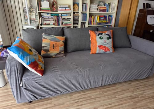 Customer photo review of Super Stretch Sectional Sofa Cover