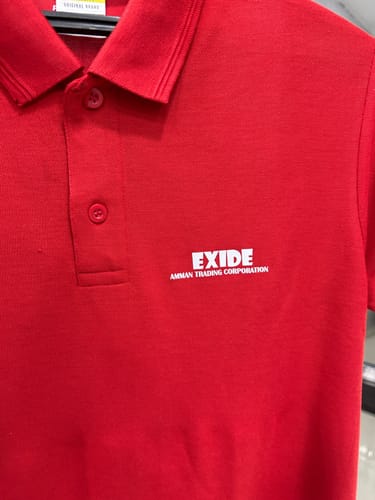Customer photo review of Customized Polo T-Shirt With Your Company Logo | Order Logo Printed Tees | PrintMine.in