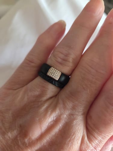 Brenda S. review of New! Silicone Ring with Metal and Stones image 1 out of 1