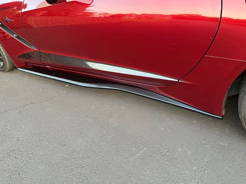 Customer photo review of Corvette C7 Z06 Conversion Side Skirts Rocker Panels