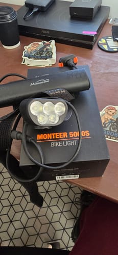 Customer photo review of MONTEER 5000S Storm MTB Headlight
