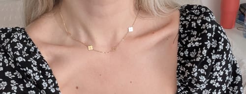 Customer photo review of Multi Clover Necklace