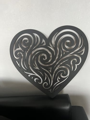 Customer photo review of Koru Heart Wall Decor