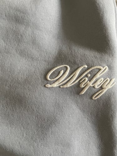 Customer photo review of Wifey Graphic Shorts - Blue