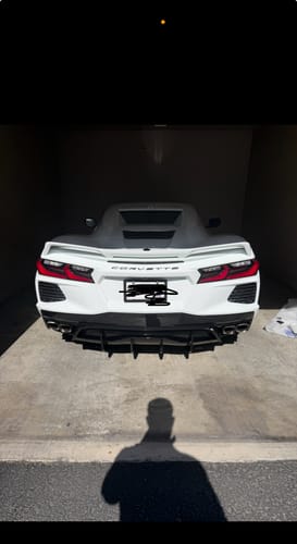 Customer photo review of Corvette C8 Rear Bumper Add-On Diffuser Lip