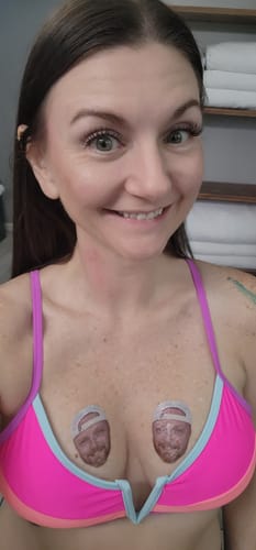 Customer photo review of Custom Photo Face Temporary Tattoo