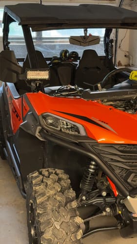 Customer photo review of Pod Light Mounting Brackets for CFMoto ZForce 800/950 G2 (2-Piece)