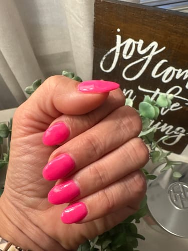 Customer photo review of D412 Xin Chao Pink Crème Dip Powder