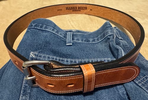 Customer photo review of Old World Harness Leather Belt - 1.5"