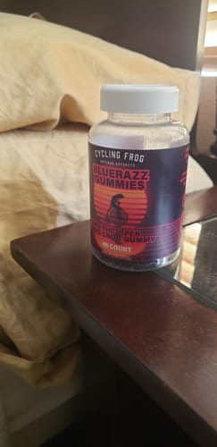 Customer photo review of BlueRazz Gummies, 10mg THC + 10mg CBD