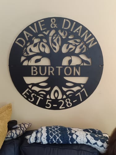 Customer photo review of Elaborate Tree Of Life - Steel Sign