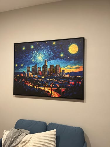 Customer photo review of Los Angeles Skyline as Van Gogh Starry Night