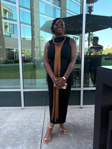 Customer photo review of Sanje Falls beaded Necklace