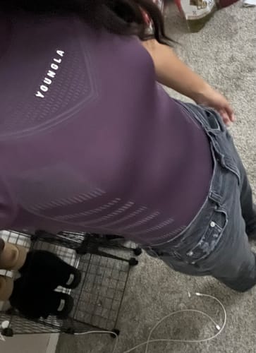 Customer photo review of 465 Superhero Compression Tees