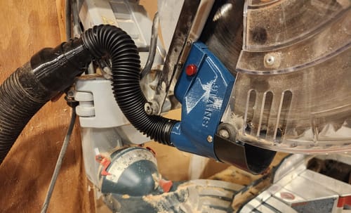 Customer photo review of Bosch Axial Glide Miter Saw Dust Chute (Gen II)