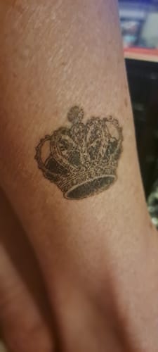 Customer photo review of King & Queen Crown Tattoo