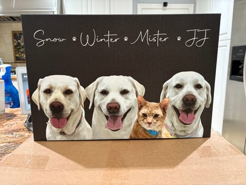 Customer photo review of Pet Art Canvas Wrap