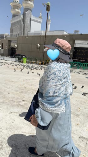 Customer photo review of Luxury Floral Abaya Dress Powder Blue