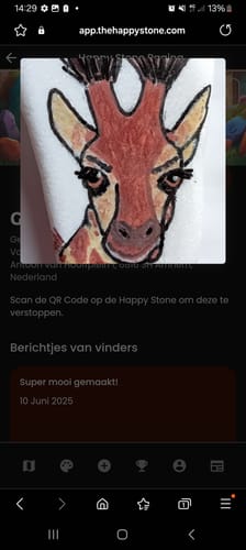 Customer photo review of QR Codes voor de Happy Stone App