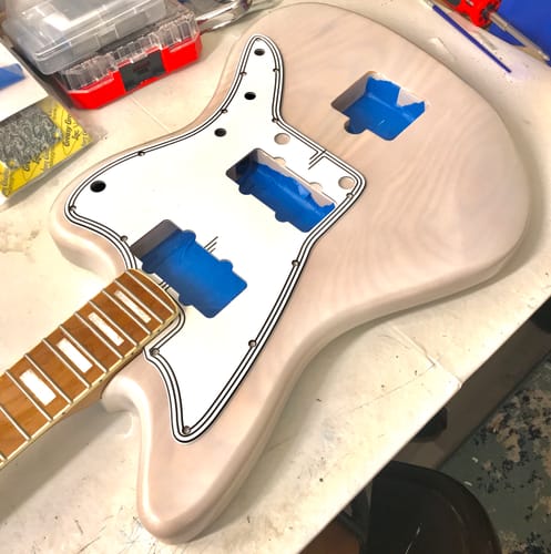 Customer photo review of Streamline - Jazzmaster Pickguard - White (Matte)
