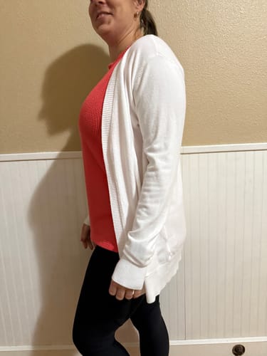 Customer photo review of Betsey's So Soft Everyday Cardigan