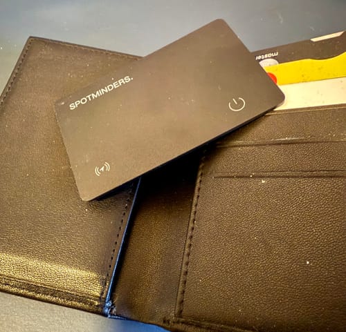 Customer photo review of SPOTMINDERS. Tracking card