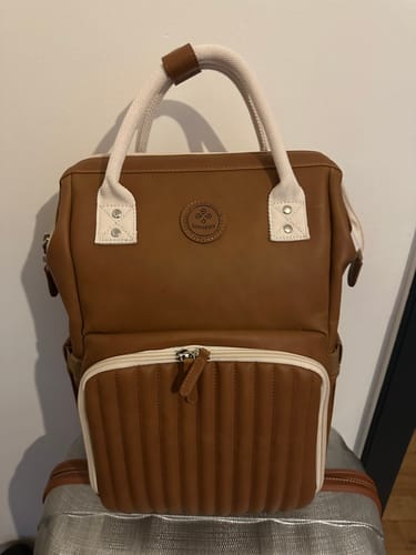 Customer photo review of Sac à dos à langer Richie - Sucre Brun