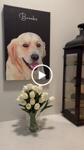 Customer video review of Pet Art Canvas Wrap