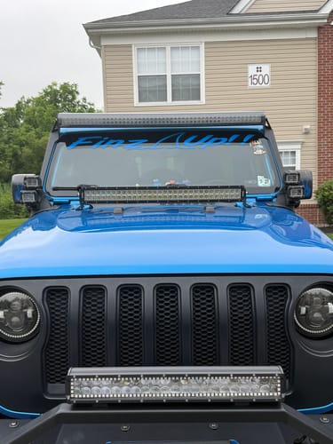 Customer photo review of Aerolidz Dual Row Clear Light Bar Cover - 52” LED Silencer