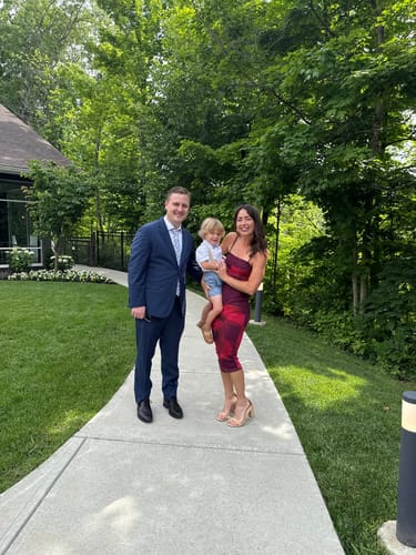 Customer photo review of Men’s Tie French Blue Floral Necktie