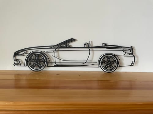 Customer photo review of Your Custom Car Silhouette Metal Wall Art