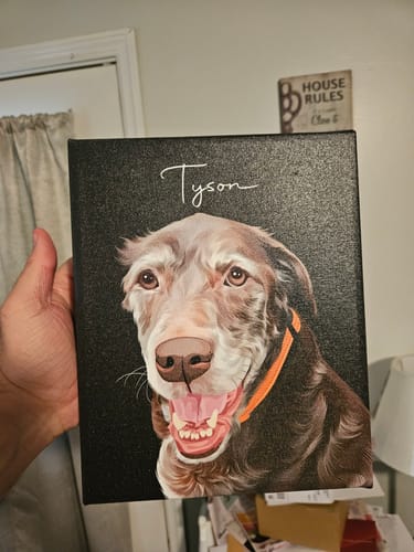 Customer photo review of Pet Art Canvas Wrap