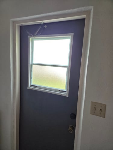 Customer photo review of Venting 1 Lite Glass and Frame Kit (Half Lite)