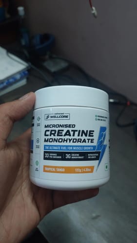 Customer photo review of Wellcore - Pure Micronised Creatine Monohydrate (122g, 33 Servings) Tropical Tango
