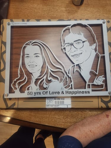 Customer photo review of Custom Metal Portrait