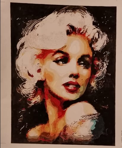 Customer photo review of Marilyn Portrait - Paint By Numbers Kit