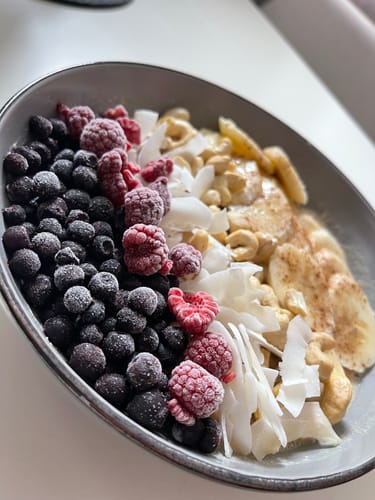 Customer photo review of Bio Protein Porridge Mandel-Natur Mega-Pack-1000g