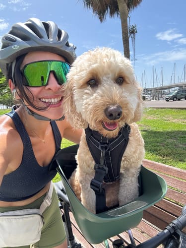 Customer photo review of Kvisp Dog Bike Carrier